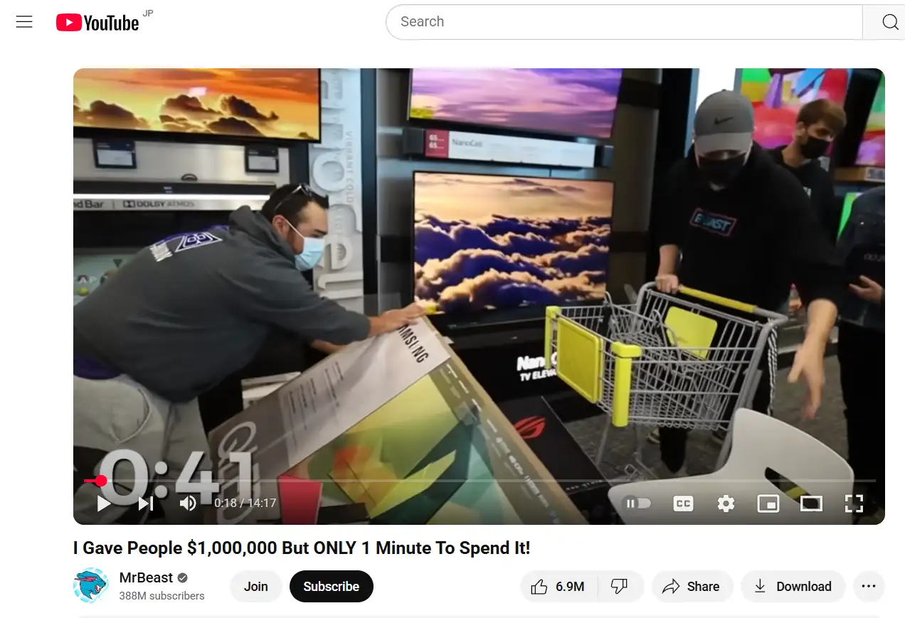 giving away money and helping others video